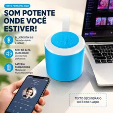 Caixa de Som Bluetooth 10W LED RGB Sem fio speaker mini radio USB/FM/Cartão sd 1498