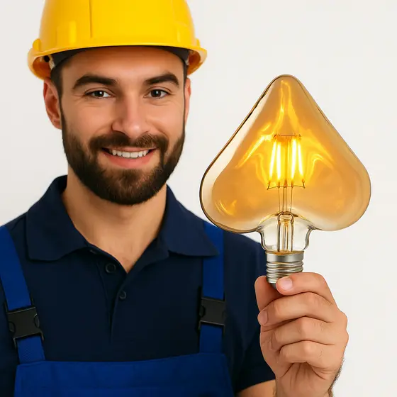 💖 Lâmpada LED Filamento Retrô Coração 4W Âmbar Bivolt Estilo e Romance na Sua Decoração