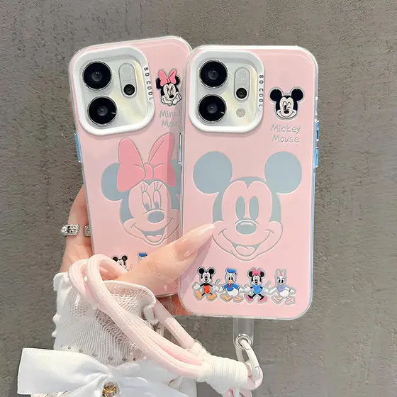 Capinha Capa Para Redmi A2 A3 A5 10C 12 13 14C POCO X3 X5 PRO Note8 9 10 11 12 13 À Prova de Choque Fosca Mickey Minnie