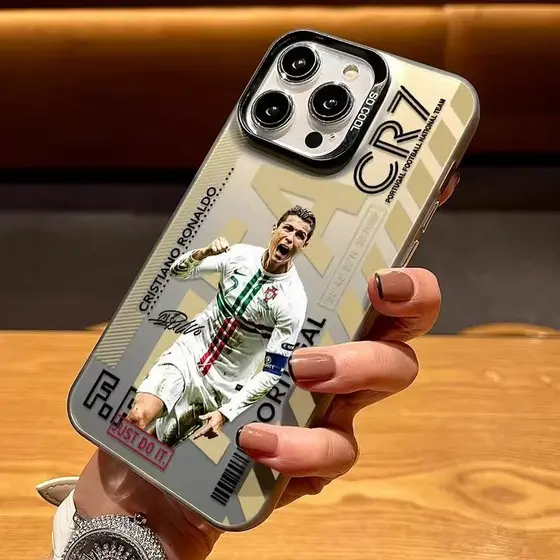 Capa Fosca para Redmi A2 12 13 POCO X3 X5 Note 11 12 13 com Anti-choque Cristiano Ronaldo Frete Grátis,Envio 24h