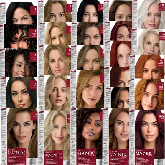 Linha Magnific Coloração Profissional  Amend Cosmetics - Escolha a Sua Cor