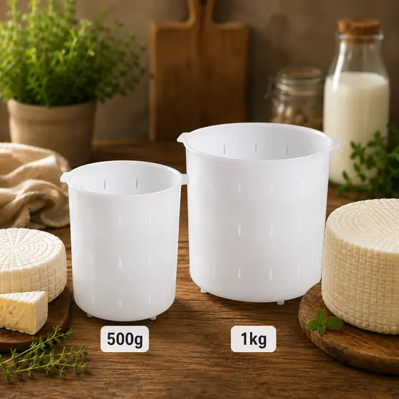 Forma Dessoradora para Queijo Artesanal Resistente e Durável Ideal para Prensagem, Drenagem e Produção Caseira
