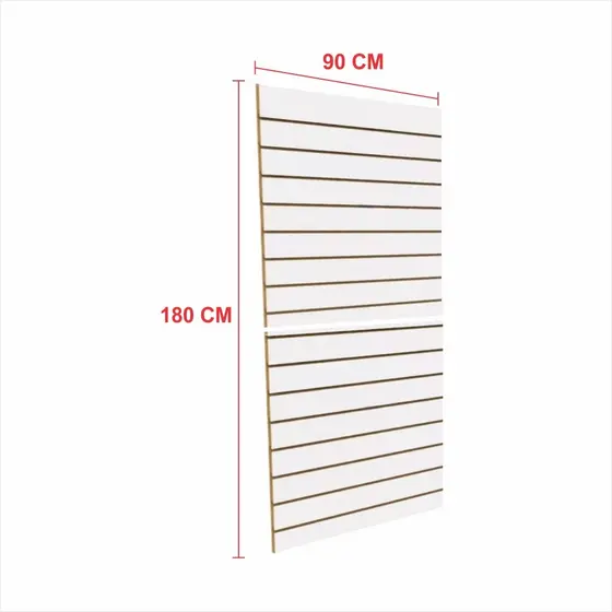 Painel canaletado 180x90 Branco placa mdf loja canelado