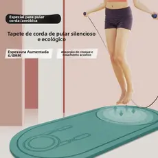 Tapete de TPE para Pular Corda, Exercícios de Fitness Internos, Tapete Silencioso, Borracha Espessa, Antiderrapante, Abs