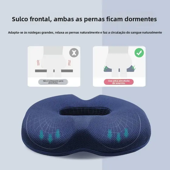 Almofada de assento em espuma de memória para cadeiras de escritório, resistente à sujeira, adequada para todas as estaç