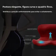 Almofada de assento e encosto de cor sólida para cadeiras de escritório e de estudante, almofada de suporte lombar respi