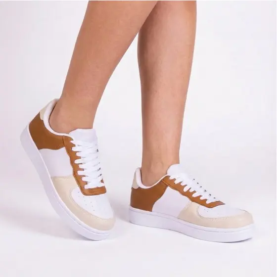 Tênis Masculino Feminino Branco Caramelo Preto Casual Super Confortável Moderno Leve