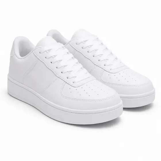 Tênis Masculino Feminino Casual Confortável Casual Branco Clean Lindo Leve Macio