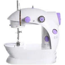 Mini máquina de costura elétrica portátil com pedal – dupla voltagem.