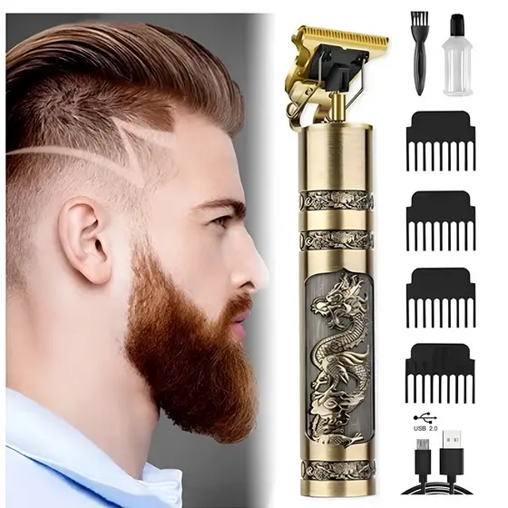 Máquina Elétrica de cortar cabelo Recarregável sem fio Máquina De Cortar Cabelo Barba Profissional-K4