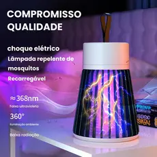Luminária Anti- Mosquito Repelente Elétrico Lâmpada U.V Armadilha Para Insetos Direto USB