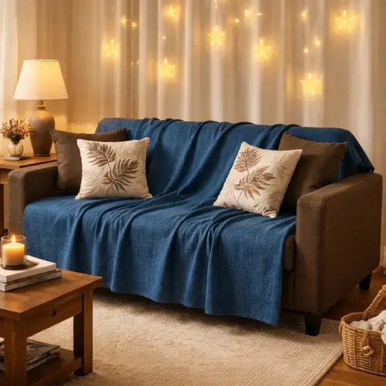 Manta Para Sofá Confortável e Higiênica Manta 210x120 cm para Cama Poltrona Decorativa