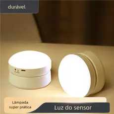 Luz Noturna LED USB – Sensor de Movimento, Sucção Magnética, Indução Giratória, Lâmpada de Cabeceira