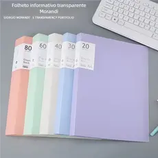 【Frete Grátis】Pasta Catálogo A4 + 60 Envelopes de Plástico - Kit de Organização de Documentos para Escritório, Durável e