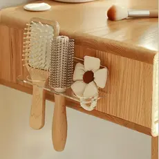 Suporte Escova de Cabelo Acrílico Cristal – Organizador Utilitário, Ideal para Penteadeira e Quarto!