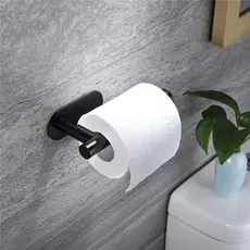 Porta Rolo de Papel Higiênico em Aço Inoxidável - Parede de Banheiro, Sem Furo