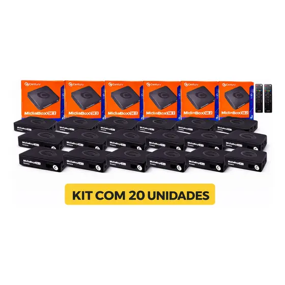 Kit 20 Receptor Century Midiabox Se 2 Full Hd Hdmi