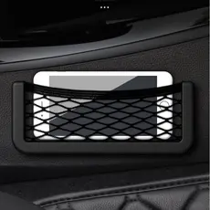 Universal Lado Do Assento De Carro De Volta Saco De Rede De Armazenamento Organizador De Bolso Titular Telefone Preto