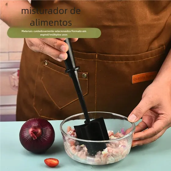 Utensílio de Cozinha com Lâminas Chanfradas Afiadas - Trituração de Carne, Separação e Desfio de Frango