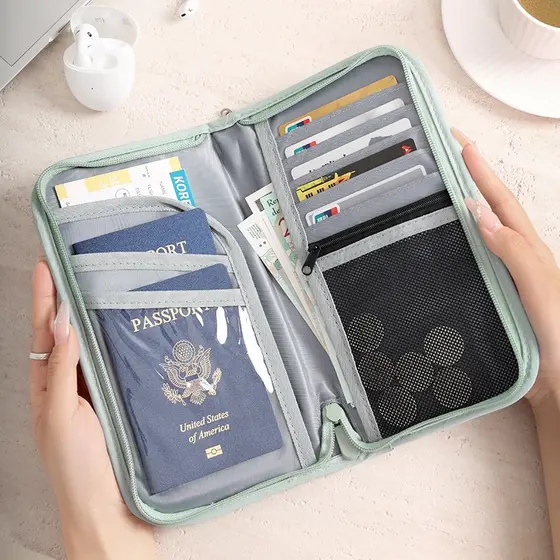 Capa Para Cartão De Passaporte De Viagem À Prova D'água , Bolsa Organizadora De Documentos Familiares , Acessórios