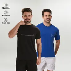 Kit 2 Camisetas Masculina Academia Poliamida Dry Fit Manga Curta treino Camisa Malhar | Ato Fitness