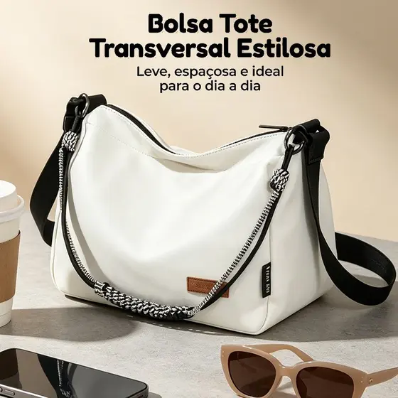Nova bolsa leve com ampla capacidade estilo casual versátil pode ser usada como bolsa transversal ou bolsa de ombro mode