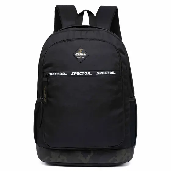 Mochila Masculina Reforçada Preta Spector Juvenil Resistente Faculdade
