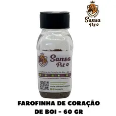 Farofinha Saborizante Natural Carne Coração de Boi Bovino Desidratado Palatável Saudável - 60 gramas