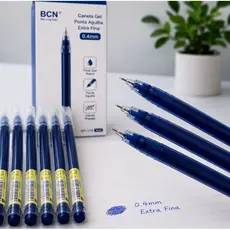 Caneta Gel Azul Ponta Agulha Ultra Fina 0.4mm | 2, 5 ou 12 Canetas | Alta Capacidade de Tinta | Escrita Suave e Contínua