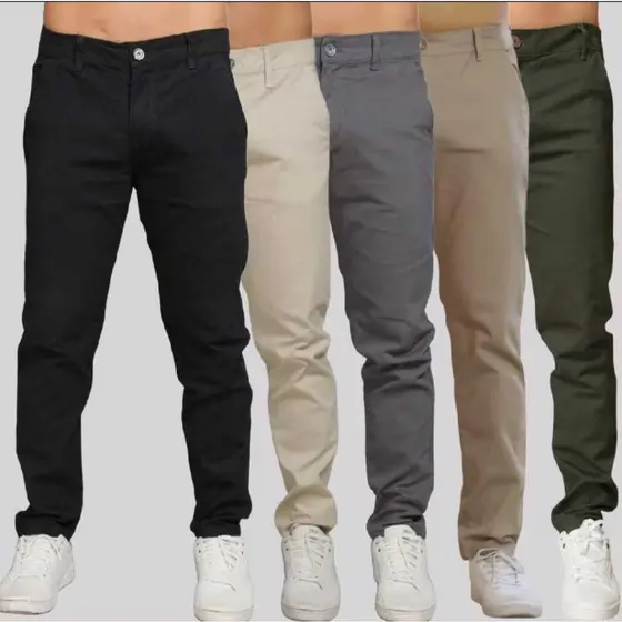 Calça Sarja Preta Premium Masculina Basica e Essencial Varias Cores