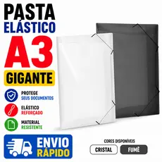 Pasta A3 DAC Aba Elástica Plástica 520x365mm Documentos Desenhos Projetos Escolar Original