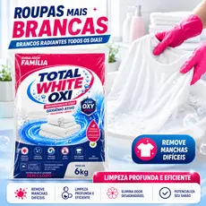 Percarbonato Alto Poder de Limpeza limpa roupas brancas e coloridas clareia e desencarde