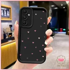 Capinha Capa de Silicone Corações coloridos Anti queda para Samsung A72 A04 A05 A10 A12 A14 A15 A32 A35 A55