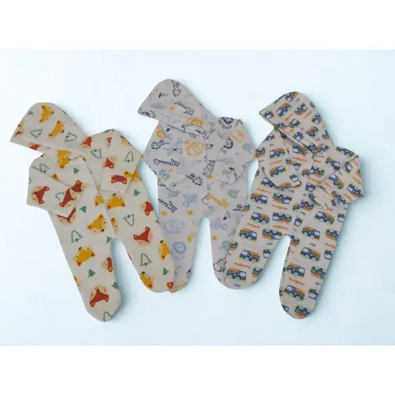 KIT COM 3 MACACÕES  CAPUZ BEBÊ SOFT QUENTINHO E MACIO- ESTAMPADO MENINO MENINA
