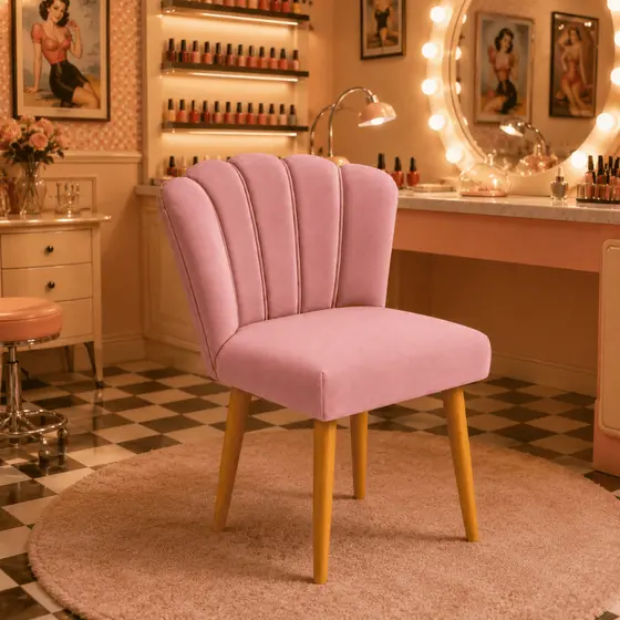 Cadeira Poltrona para Manicure Pétala - Cadeira Poltrona para Salão de Mulher
