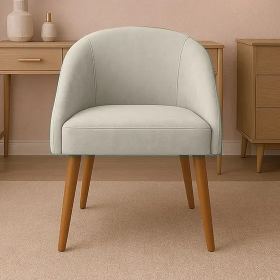 Cadeira Poltrona Decorativa Lua Para Mesa De Jantar Para Penteadeira Recepção