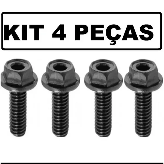 Kit Com 04 Parafusos Rosca esquerda M6 (6mm) compatível serra mármore Makita 4100 NH e Serra Marmore Bosch 1551/1548