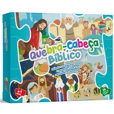 Quebra-Cabeça Bíblico 24 Peças em Madeira Infantil Educativo Aquarela Brinquedos