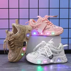 Tênis infantis estilo novo 2026 para meninos e meninas, sapatos casuais de cano alto para estudantes, sapatos de bebê co