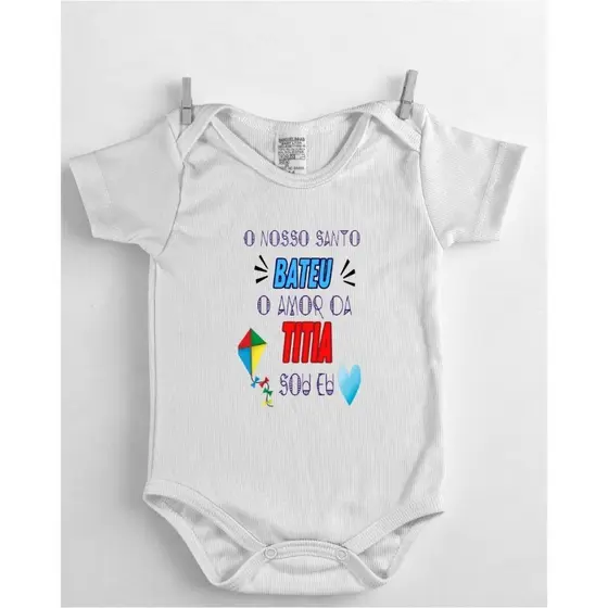 Body Bebê com Frases Titia e Titio – Macio, Confortável e Estampas Divertidas