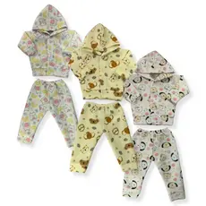 Kit C/3 - Conjunto De Bebe Soft Estampado Inverno Infantil Menino e Menina