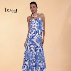 Lovito Bossa Top Lenço Feminino Estampado Em Viscose TKB576BRL606