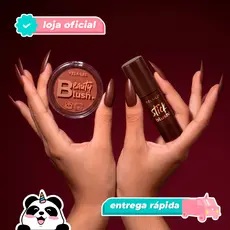 Kit Blushes Vizzela La's Red Mocha Compacto + Stick Versatilidade Vegano Original Vizzela