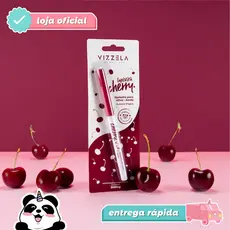 Lapiseira Delineador Olhos Cherry Bordô Retrátil À Prova D'Água Vegano Original Vizzela