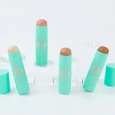 Iluminador Stick Shine & Glow Perolado Champagne Brilho Espelhado Vegano Original Vizzela