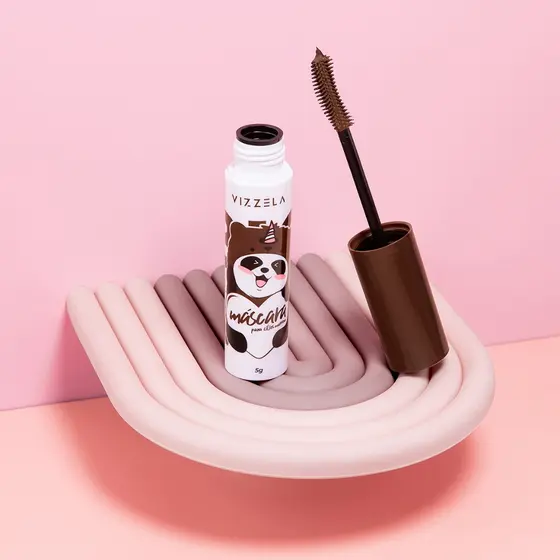 Máscara Cílios Big No Panda Brown Volume Curvatura Vegano Original Vizzela