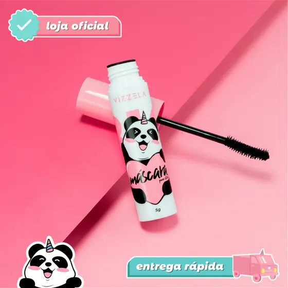 Máscara Para Cílios Big No Panda Black Preto Peel Off Vegano Original Vizzela