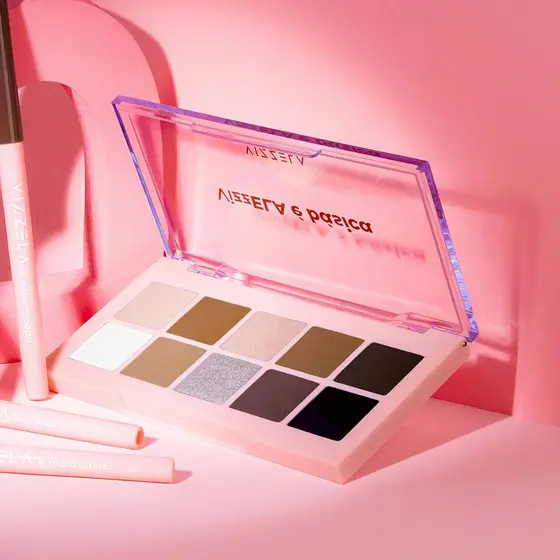 Paleta Sombras Ela É Básica 10 Cores Alta Pigmentação Vegano Original Vizzela