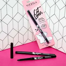 Lapiseira Olhos Cat Lovers Ultra Black Retrátil À Prova D'água Vegano Original Vizzela