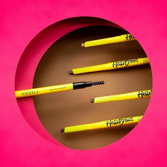 Lapiseira Sobrancelhas Hello Brow Escovinha Efeito Natural Vegano Original Vizzela